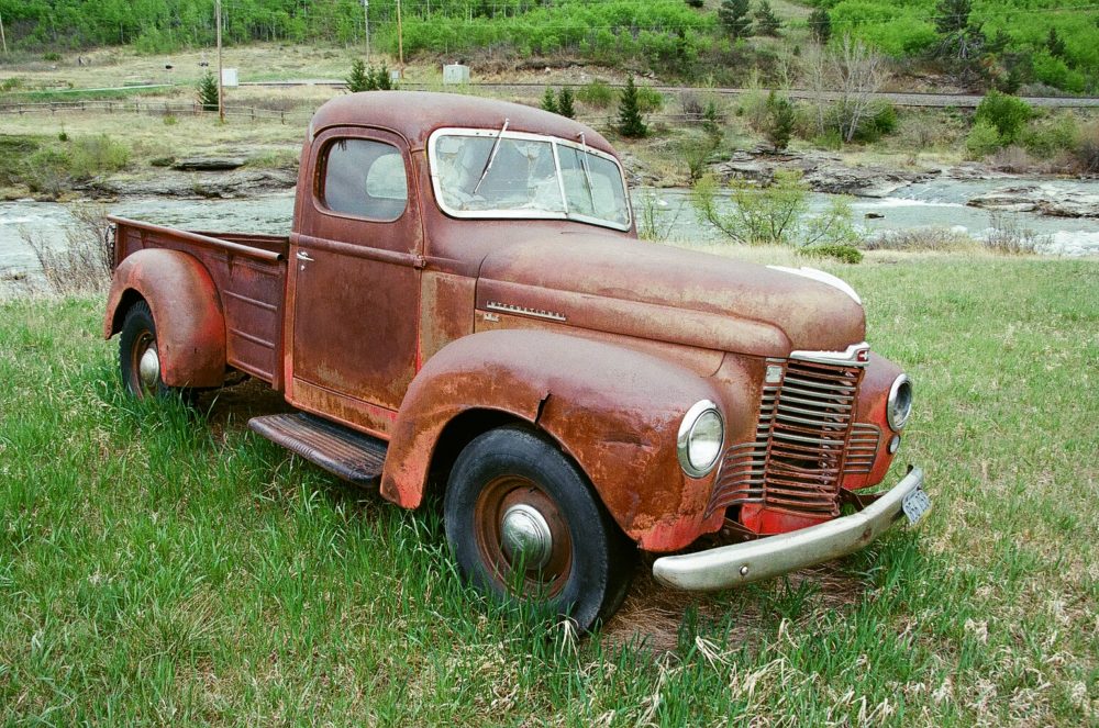rusty old pickup truck