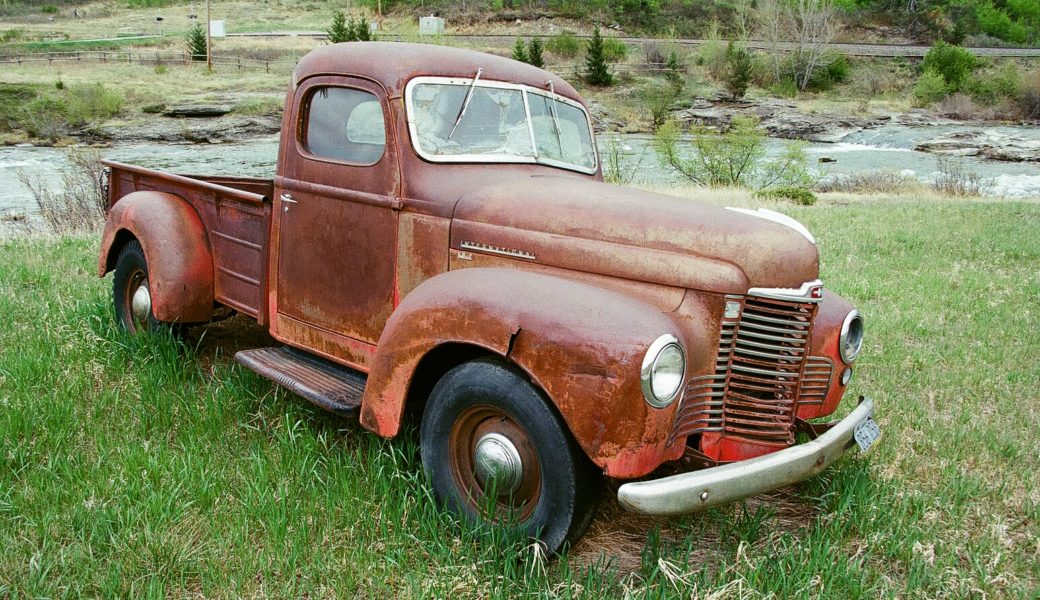 rusty old pickup truck