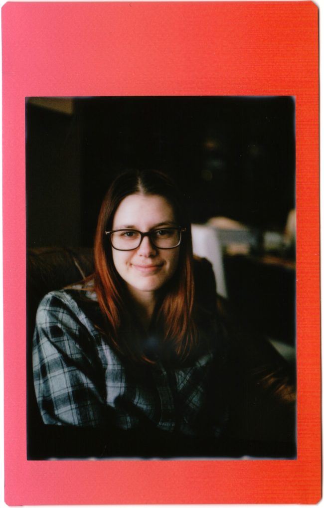 upside down portrait shot with Mamiya C220 on Instax Mini film