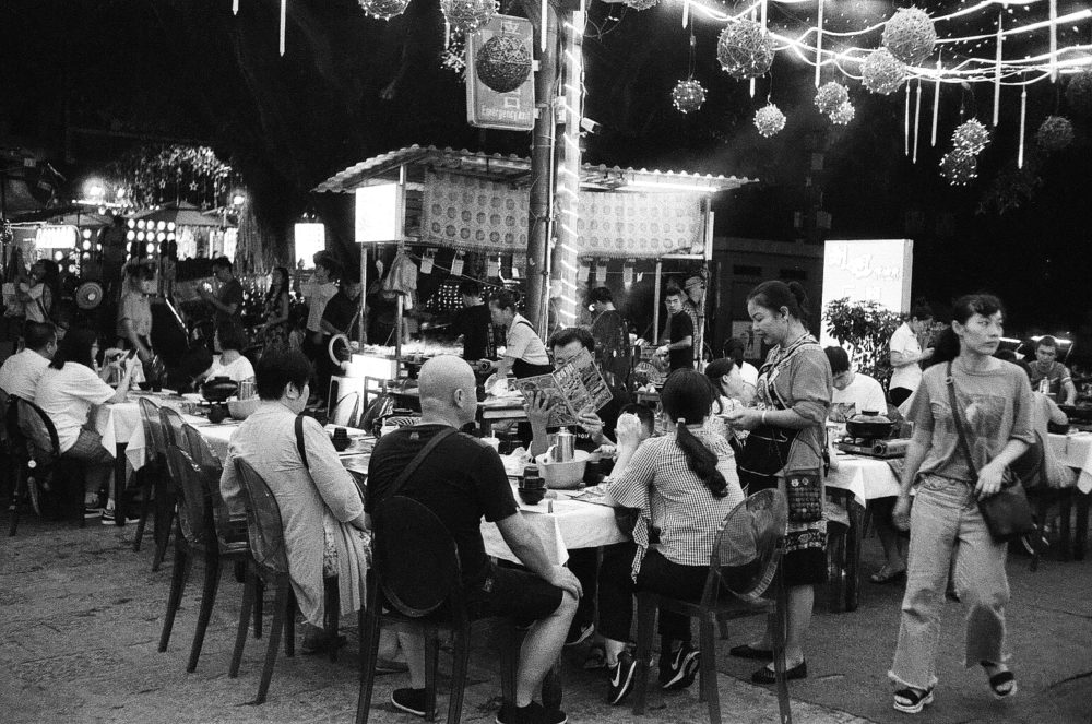 restaurant in Yangshuo night market, China