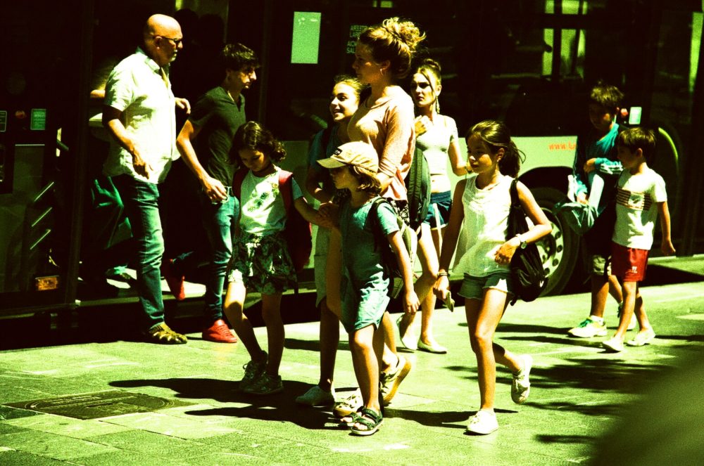 a family in San Sebastián, Spain