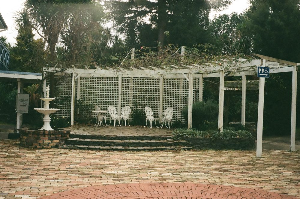 metal chairs at Historic Village, Tauranga, NZ