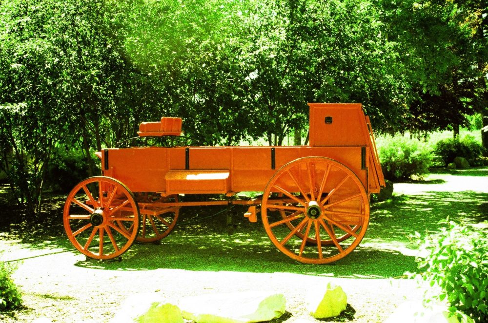 wagon at Bow Valley Ranch in Fish Creek Park