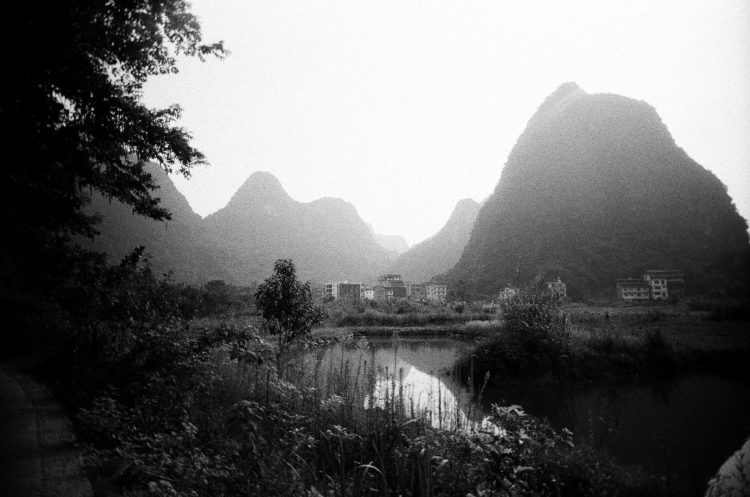 Yangshuo countryside on Double-X 5222 film