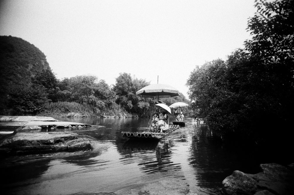 rafting in Yangshuo on Double-X 5222 film