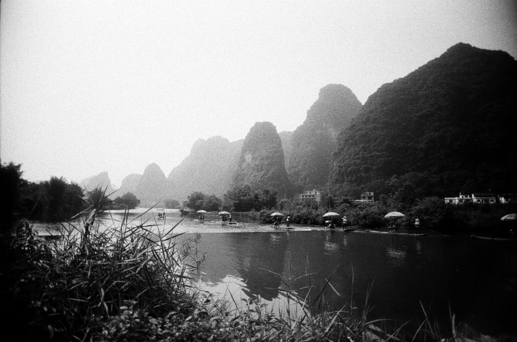 rafting in Yangshuo on Double-X 5222 film