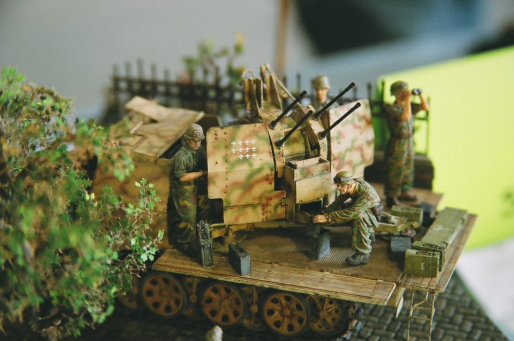 anti-aircraft guns and crew