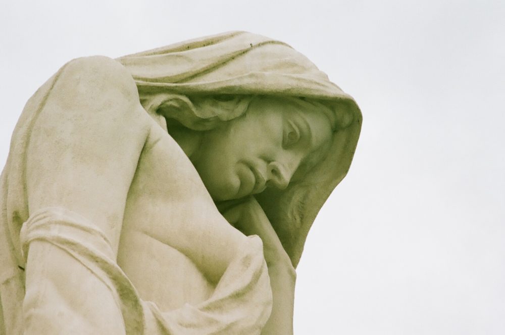 statue of Canada Bereft at Vimy Memorial