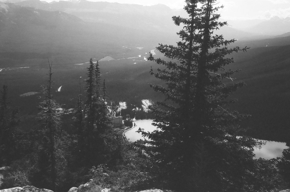 looking down on Lake Louise