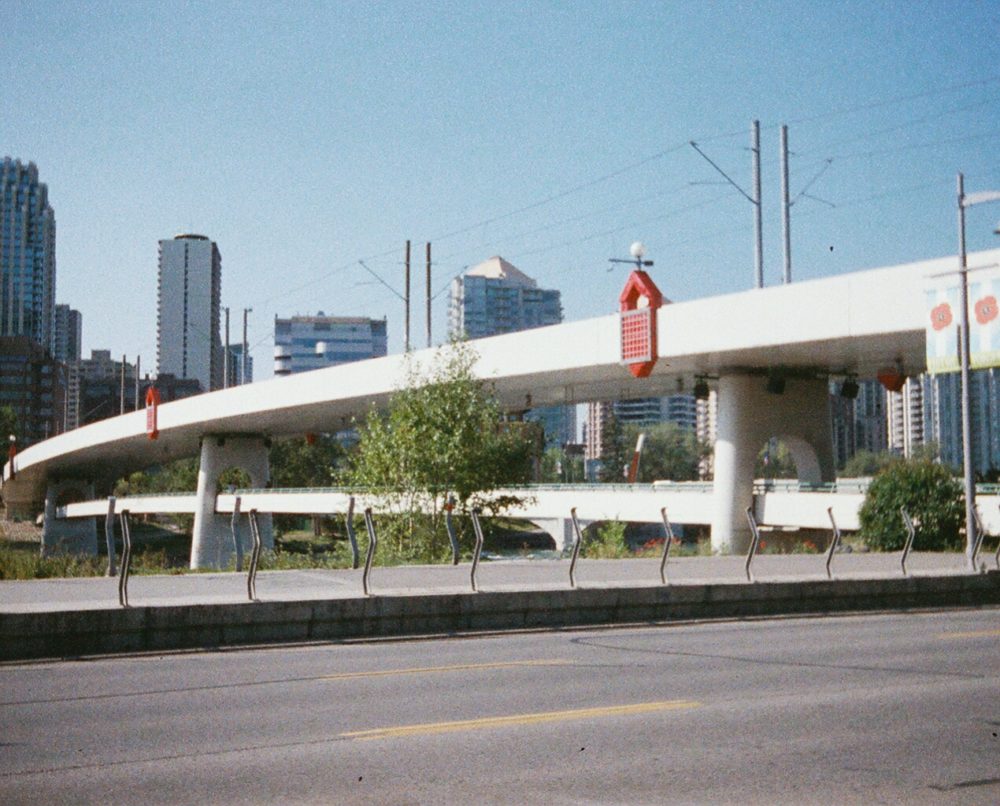 Calgary bridge over the Bow River