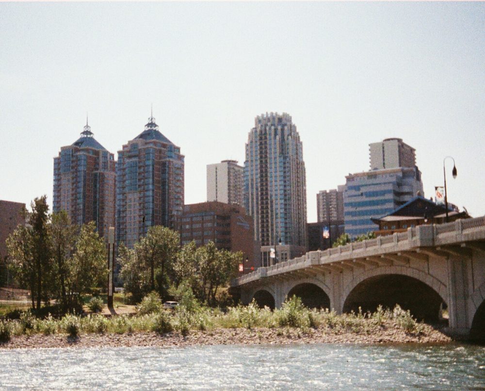 Calgary skyline from Memorial Drive / Bow River