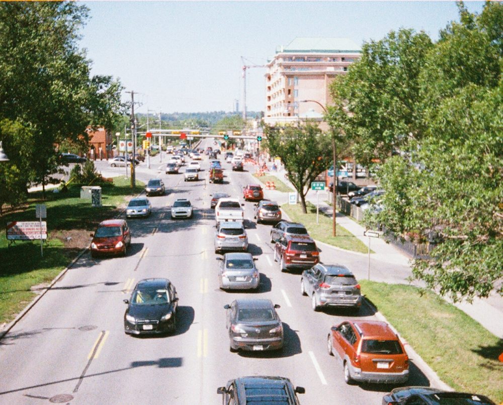 The traffic on Calgary's Memorial Drive