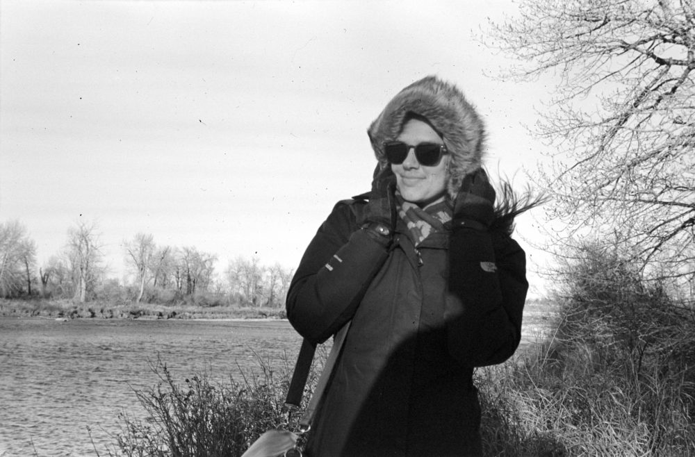a windy day by the river