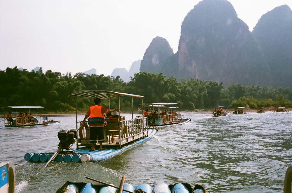 River rafting in Yangshuo, China