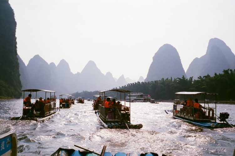 River rafting in Yangshuo, China