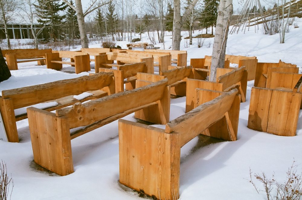 benches in the Artisan Gardens, Bow Valley Ranch
