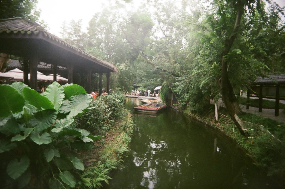 Chengdu People's Park row boats