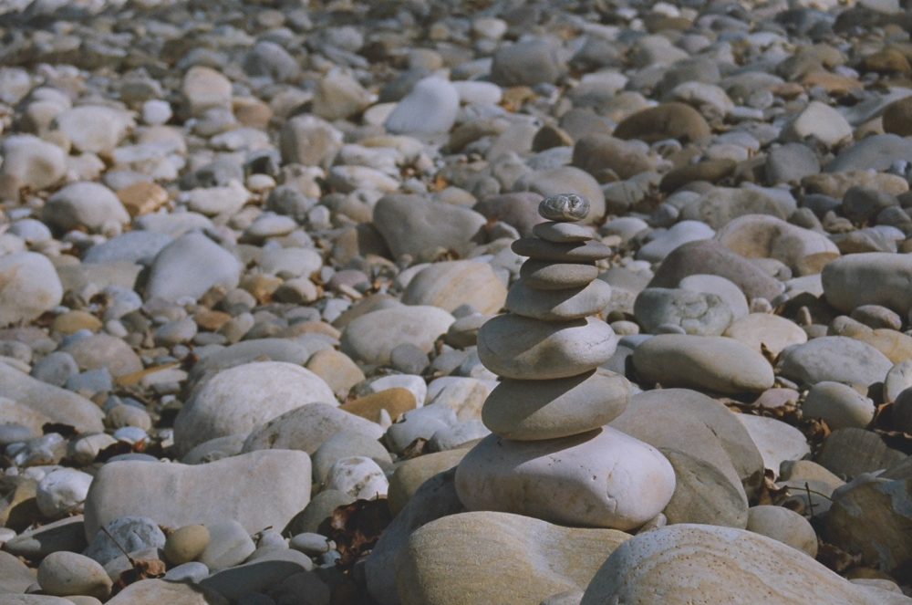 rocks stacked high