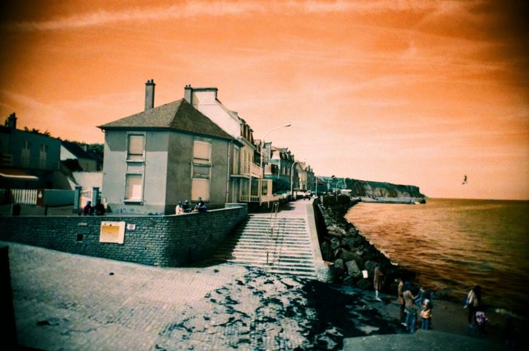 Arromanches shot on LomoChrome Turquoise film