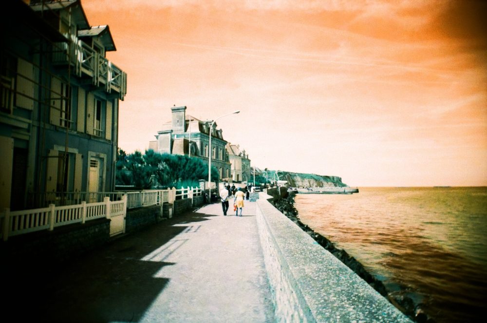 Arromanches shot on LomoChrome Turquoise film