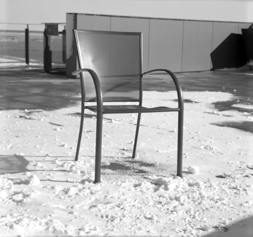 a chair at Ralph Klein Park