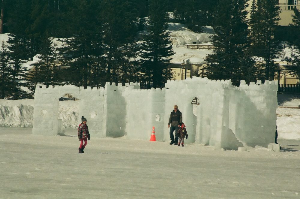 ice castle at Lake Louise