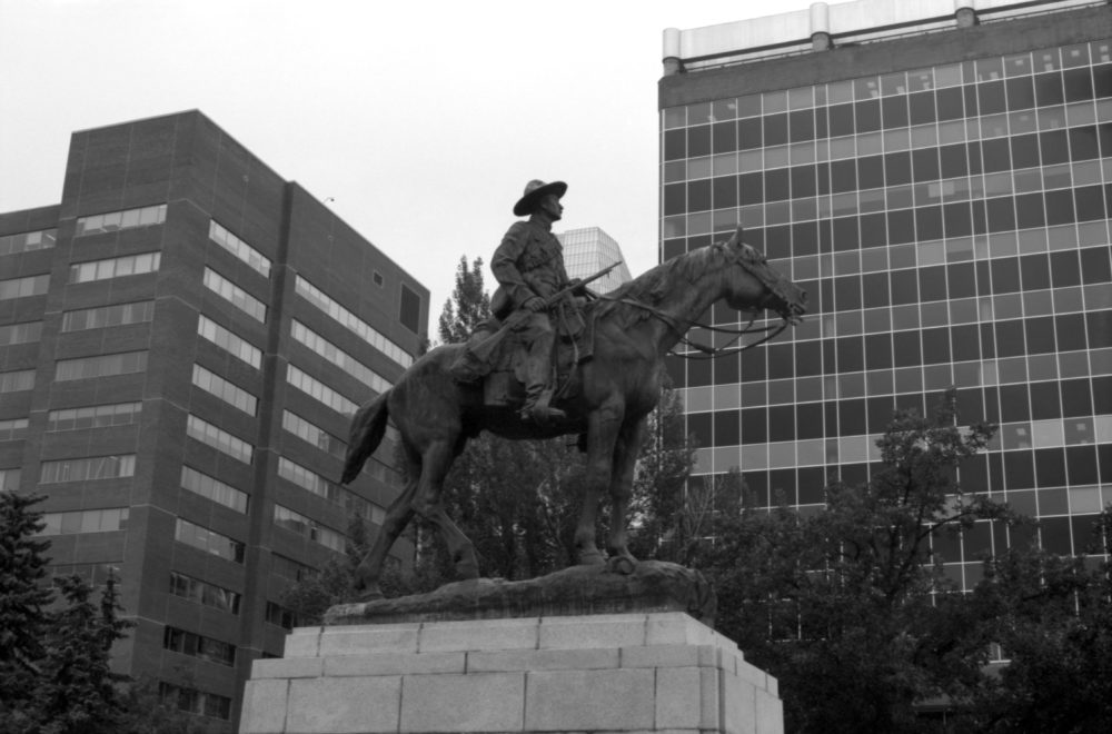 horse statue, Central Memorial Park, Calgary