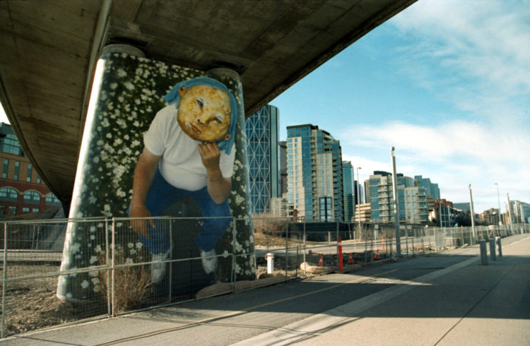 Art under a bridge in the East Village