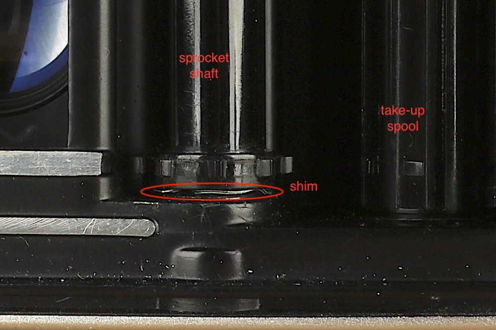 The shim I used to repair the Olympus Pen EED
