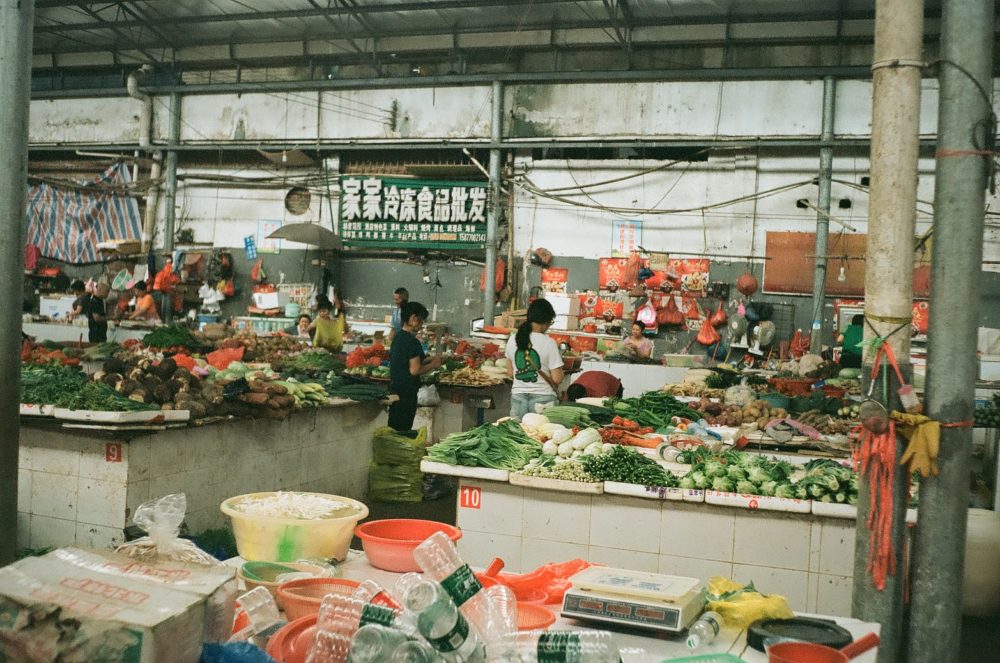 a market in Yangshuo