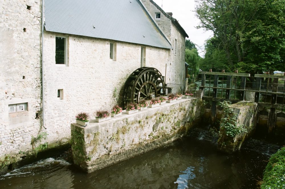 water wheel in Bayeux, France