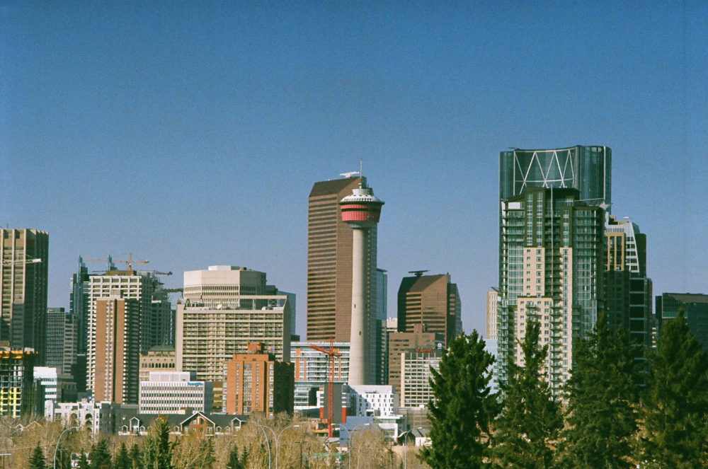 Calgary Skyline from Union Cemetery