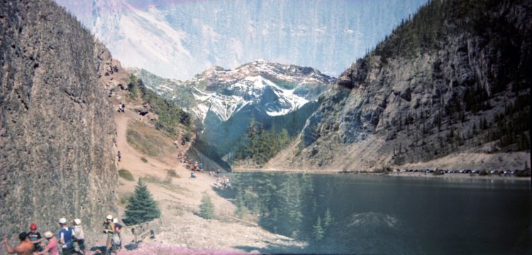 Grassi Lakes double exposure