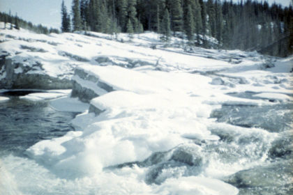 Elbow Falls in winter