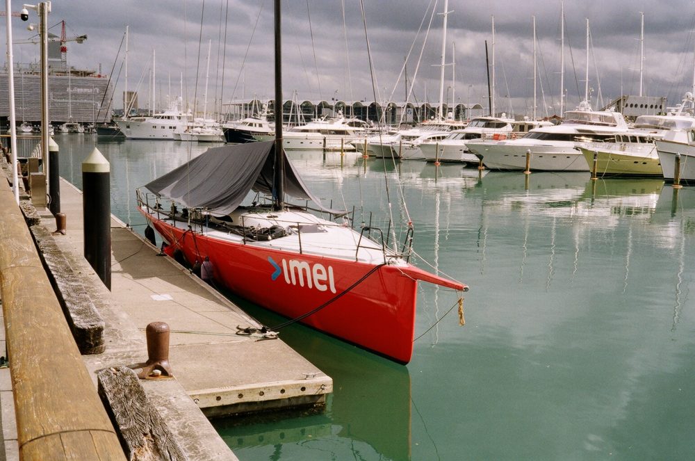 Sailboats moored in Auckland