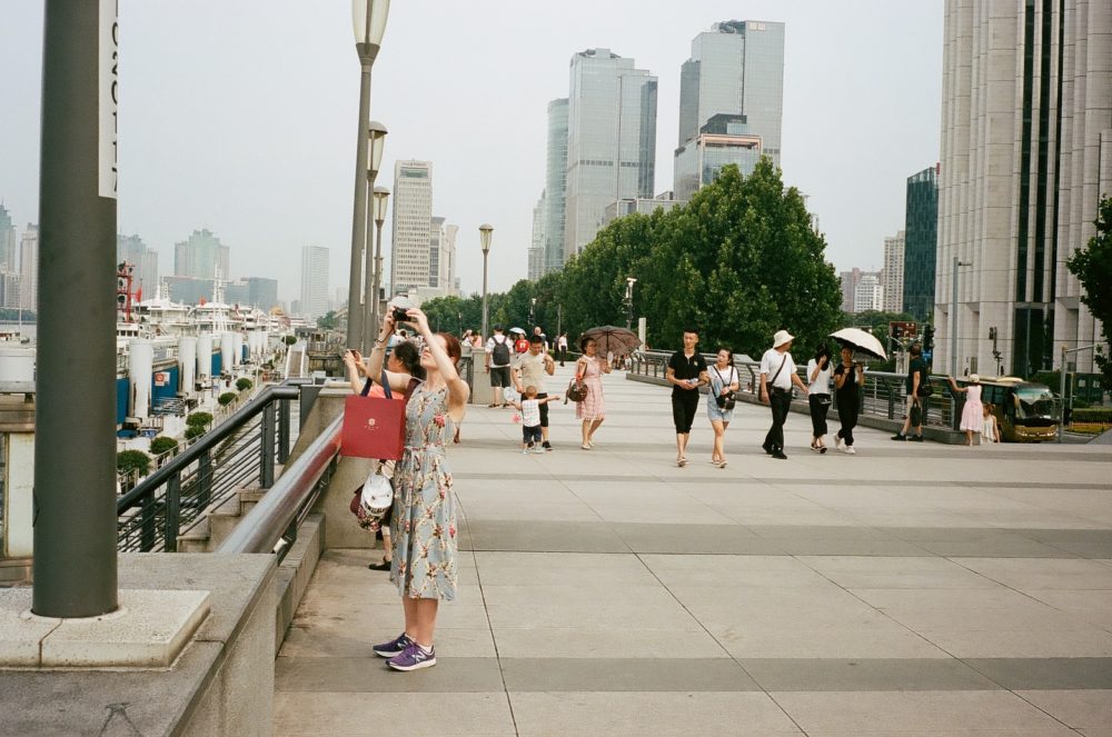 Walking along The Bund in Shanghai
