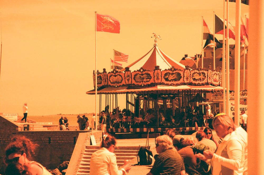 carousel in Arromanches, France