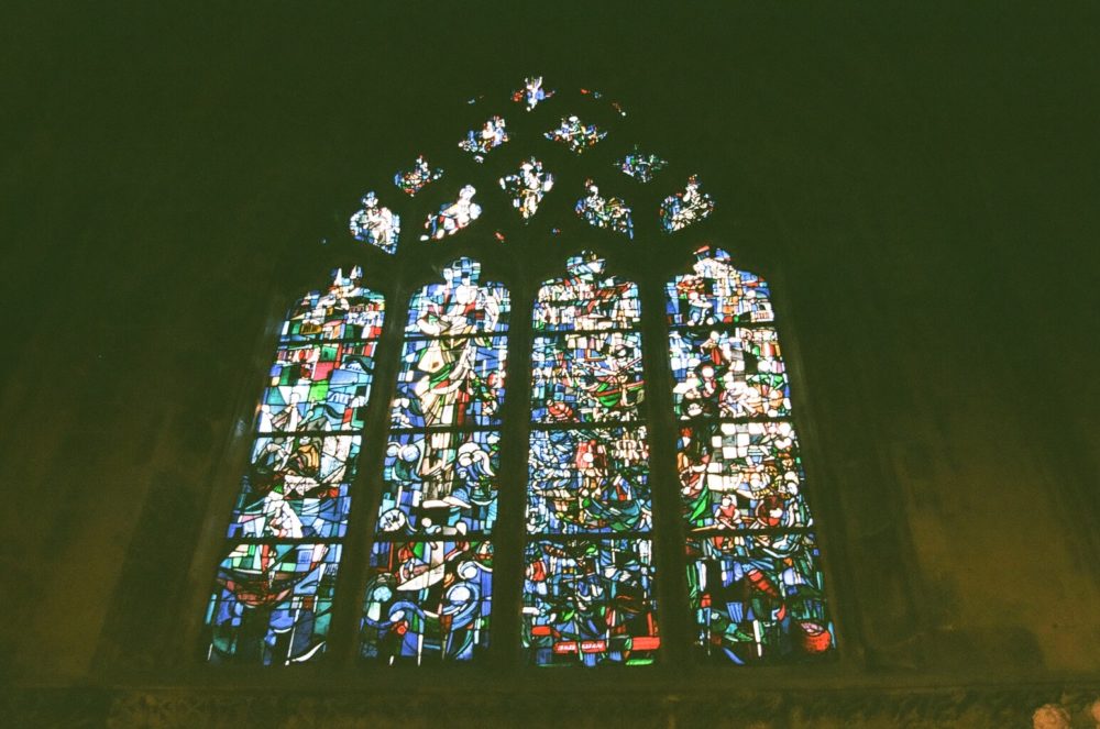 stained glass window, interior, Église Saint-Jacques de Dieppe