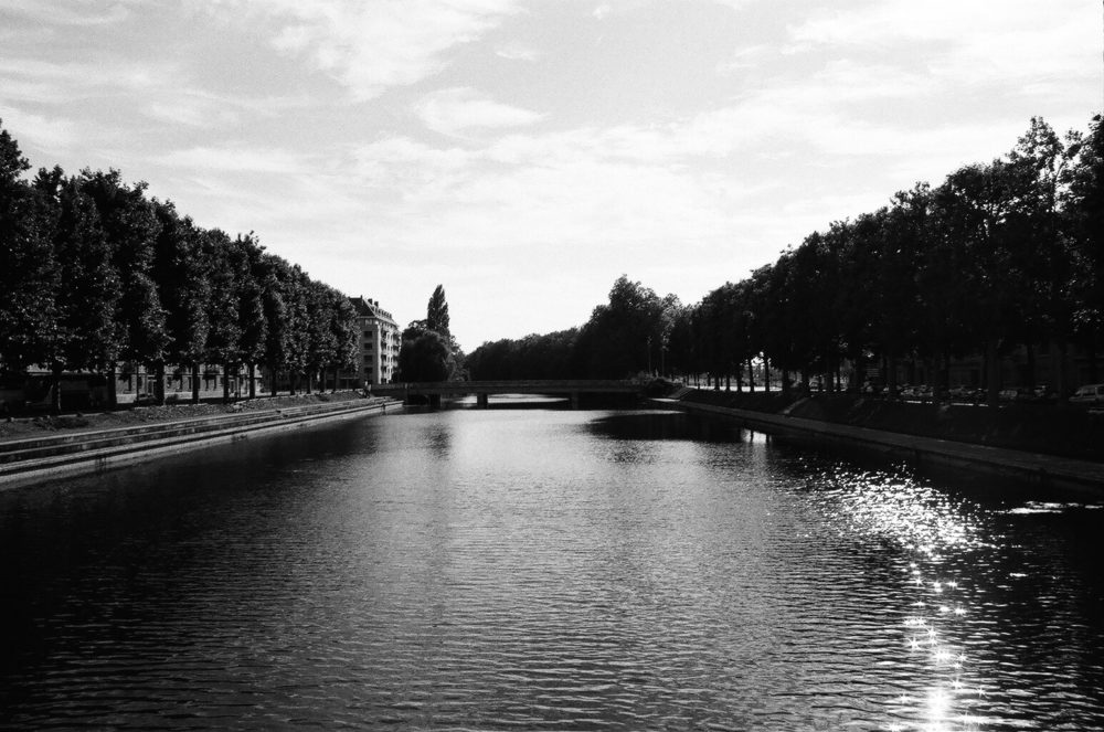 canal in Caen, France