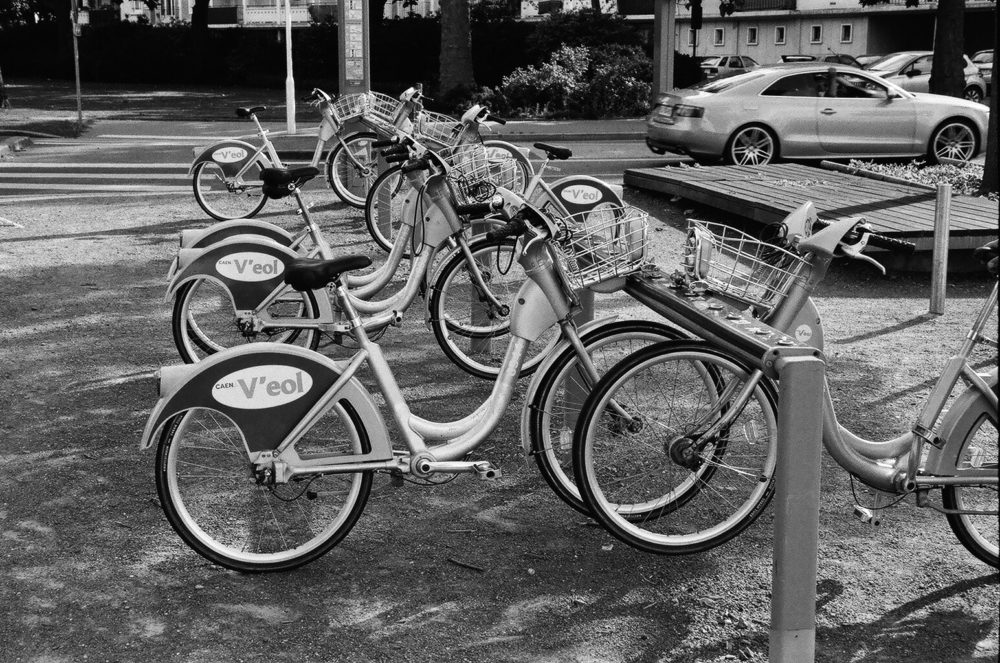 bicycles in Caen, France