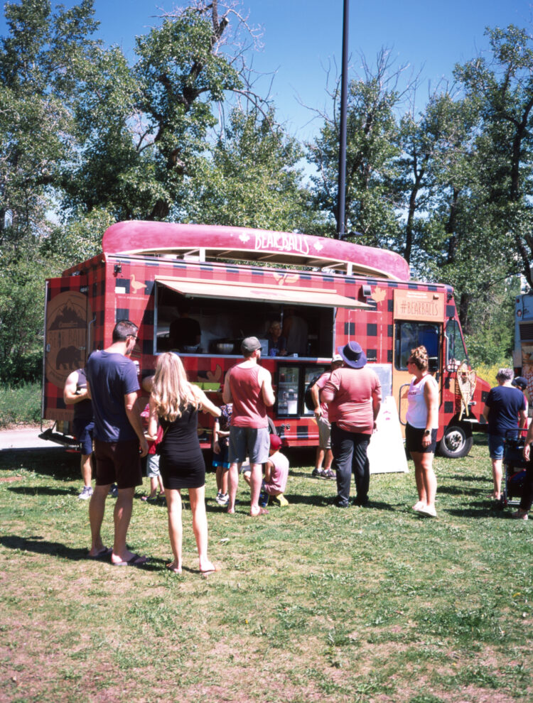 Bearballs food truck in Calgary's St. Patrick's Island Park