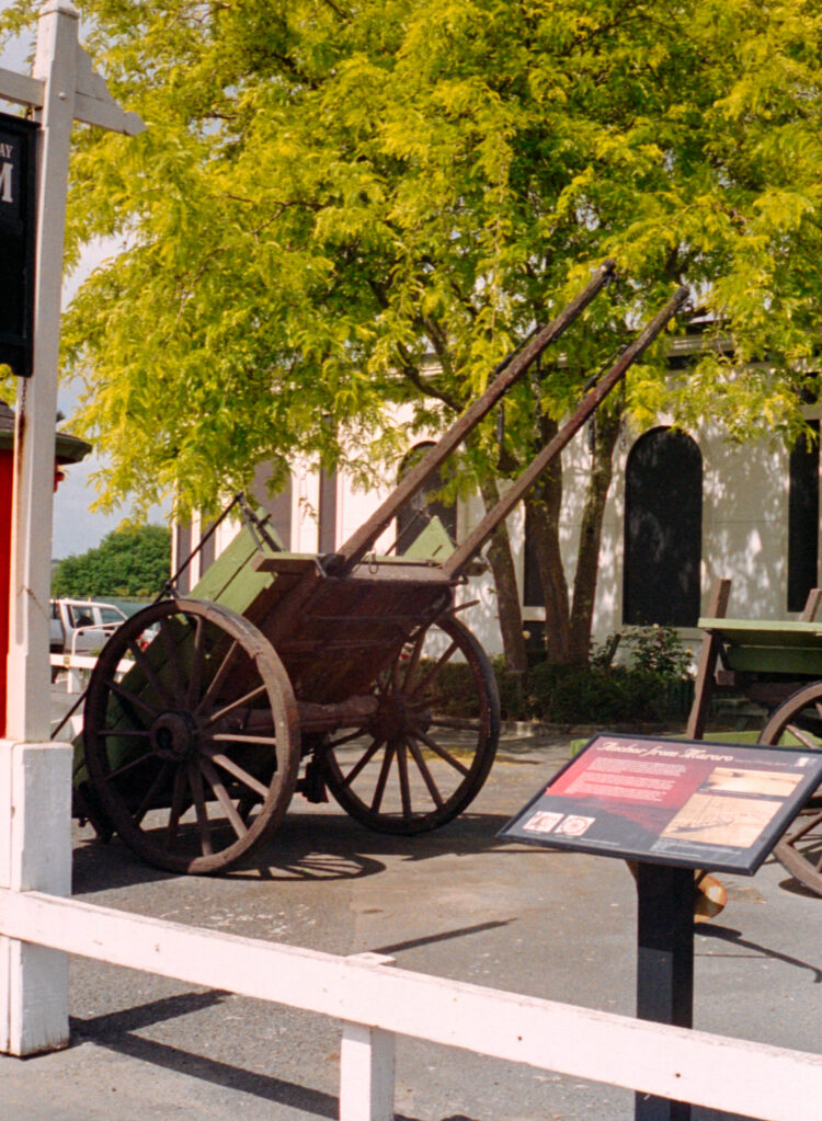 wagon outside the Central Hawke’s Bay Settlers Museum in Waipawa, NZ