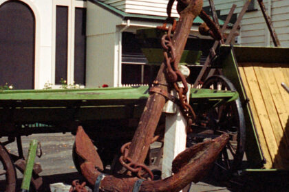 anchor outside the Central Hawke’s Bay Settlers Museum in Waipawa, NZ