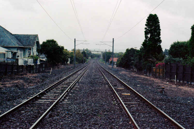 railroad tracks in Auckland, NZ
